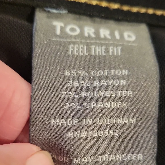 Torrid Blue Straight Leg Jeans with Distressed Details - Picture 8 of 8